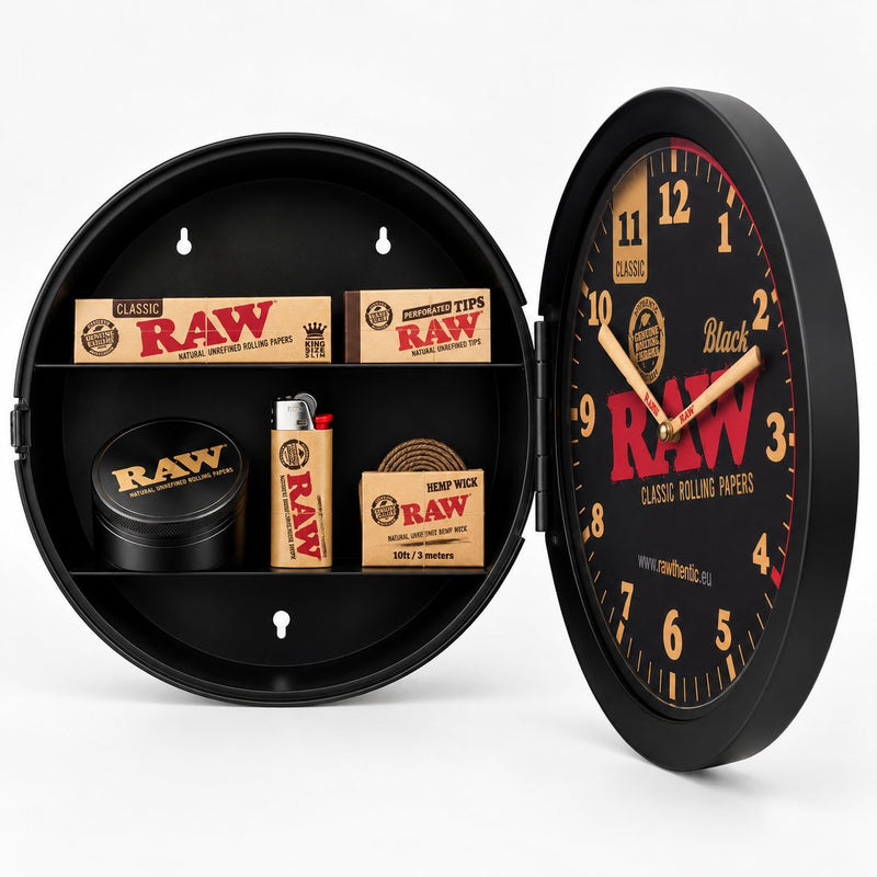 Load image into Gallery viewer, Buy Raw - Black Stash Wall Clock Clock | Slimjim India
