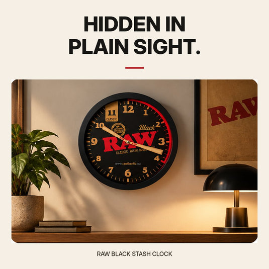 Buy Raw - Black Stash Wall Clock Clock | Slimjim India
