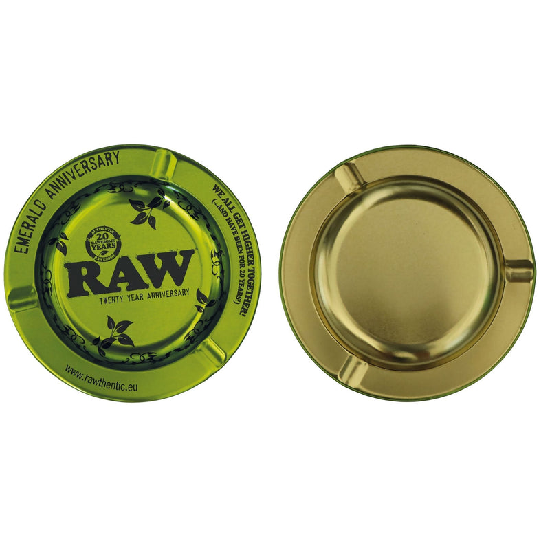 Load image into Gallery viewer, Buy RAW - Emerald 20th Anniversary Metal Ashtray Accessories | Slimjim India
