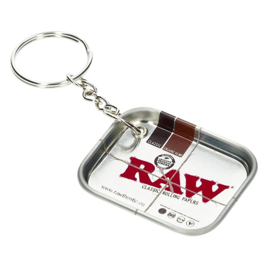 Buy RAW - Mini Metal Rolling Tray Keychain (Silver) Rolling Tray | Slimjim India