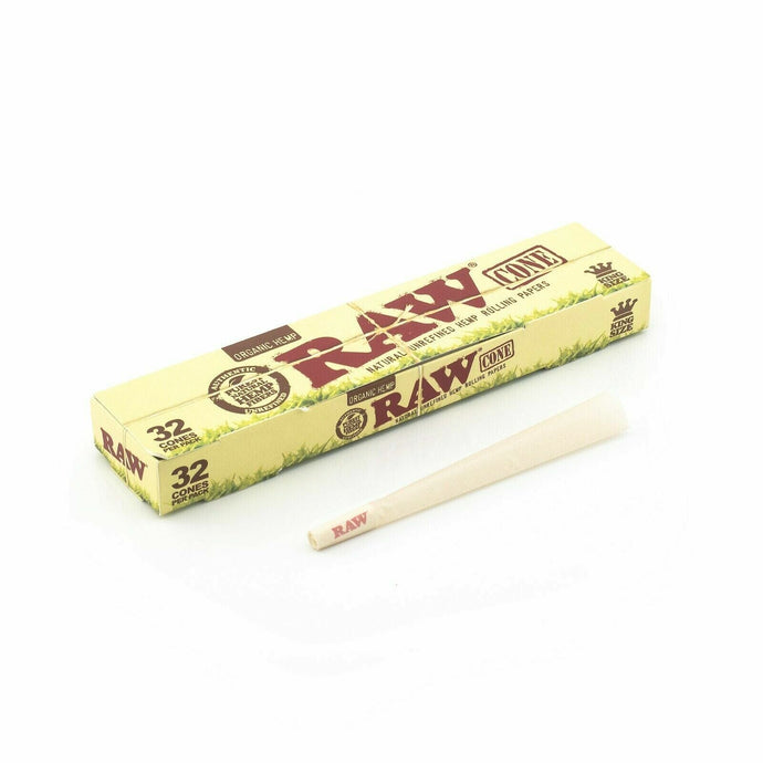 Buy Raw - Organic Hemp King Size Cones (Pack of 32) Pre Rolled Cones | Slimjim India