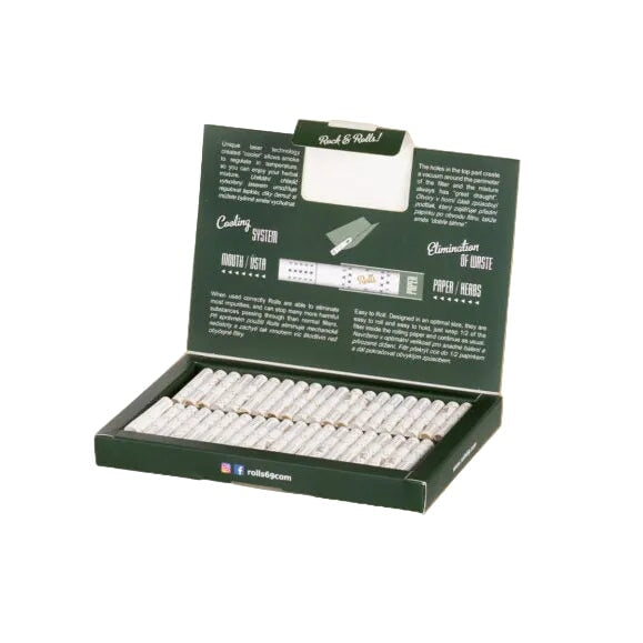 Load image into Gallery viewer, Buy Rolls69 Pre Rolled Tips (6mm) (Pack of 80) Filters | Slimjim India
