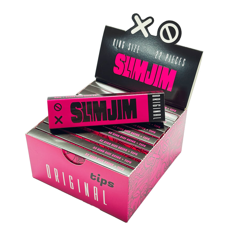 Load image into Gallery viewer, Buy Slimjim - Original King Size Skins + Tips (Box of 22) Paraphernalia | Slimjim India
