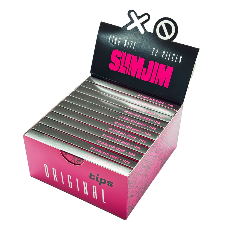Load image into Gallery viewer, Buy Slimjim - Original King Size Skins + Tips (Box of 22) Paraphernalia | Slimjim India

