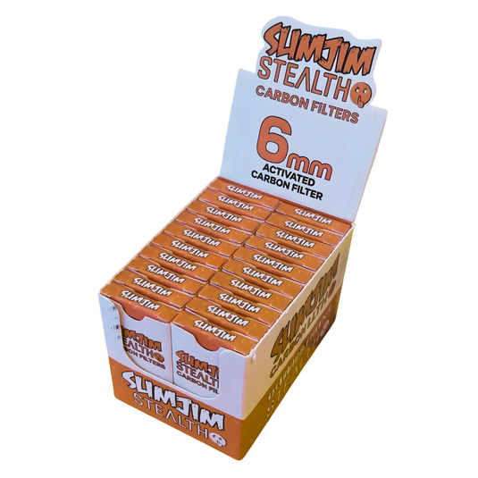 Slimjim - Stealth 6mm Carbon Filters (Box of 20)