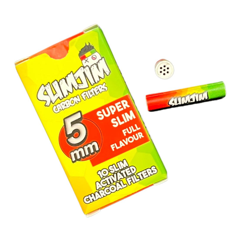 Load image into Gallery viewer, Buy Slimjim - Super Slim Carbon Filters (5mm) (Pack of 10) Activated Charcoal Filters | Slimjim India
