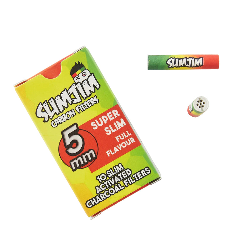 Load image into Gallery viewer, Buy Slimjim - Super Slim Carbon Filters (5MM) (Pack of 10) Activated Charcoal Filters | Slimjim India
