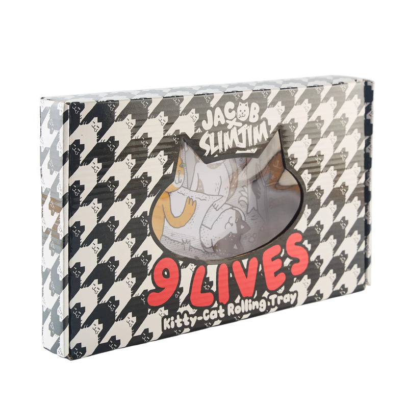 Load image into Gallery viewer, Buy Slimjim X Jacob 9 Lives Tray - How to Roll a Cat (Medium) rolling tray | Slimjim India

