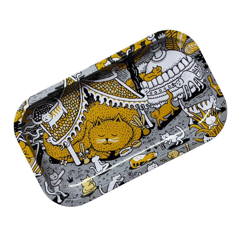 Load image into Gallery viewer, Buy Slimjim X Jacob 9 Lives Tray - Kitty Temple (Medium) rolling tray | Slimjim India

