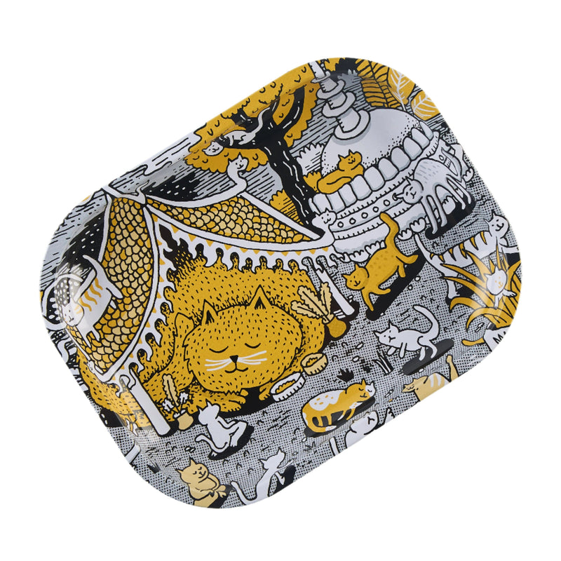 Load image into Gallery viewer, Buy Slimjim X Jacob 9 Lives Tray - Kitty Temple Rolling Tray | Slimjim India
