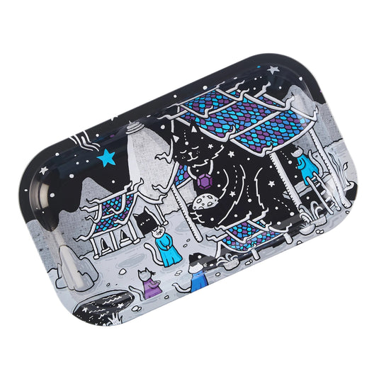 Buy Slimjim X Jacob 9 Lives Tray - Night Kitties (Medium) rolling tray | Slimjim India