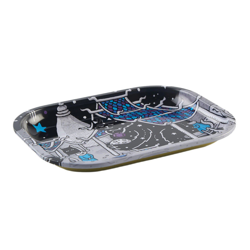 Load image into Gallery viewer, Buy Slimjim X Jacob 9 Lives Tray - Night Kitties rolling tray | Slimjim India
