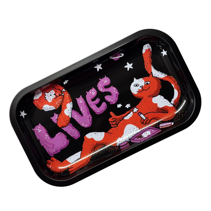 Load image into Gallery viewer, Buy Slimjim X Jacob 9 Lives Tray - Purrfect (Medium) rolling tray | Slimjim India
