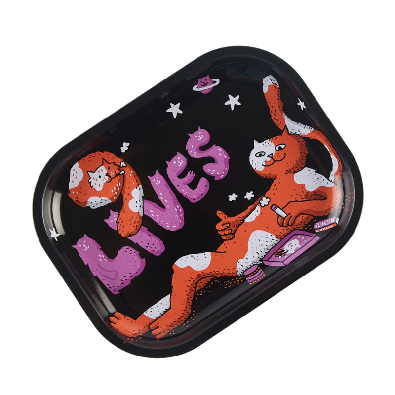 Load image into Gallery viewer, Buy Slimjim X Jacob 9 Lives Tray - Purrfect rolling tray | Slimjim India
