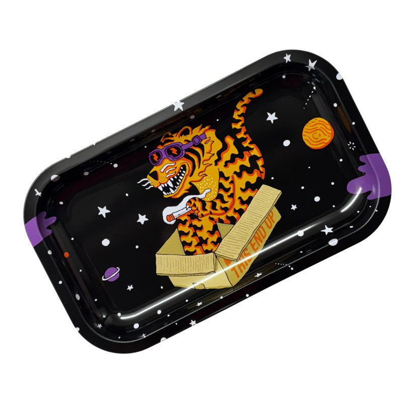 Load image into Gallery viewer, Buy Slimjim X Jacob 9 Lives Tray - Space Cat (Medium) rolling tray | Slimjim India
