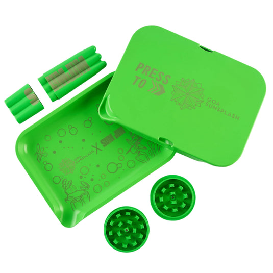 Buy Slimjim X Sunsplash Starter Pack (Green) Rolling Tray | Slimjim India