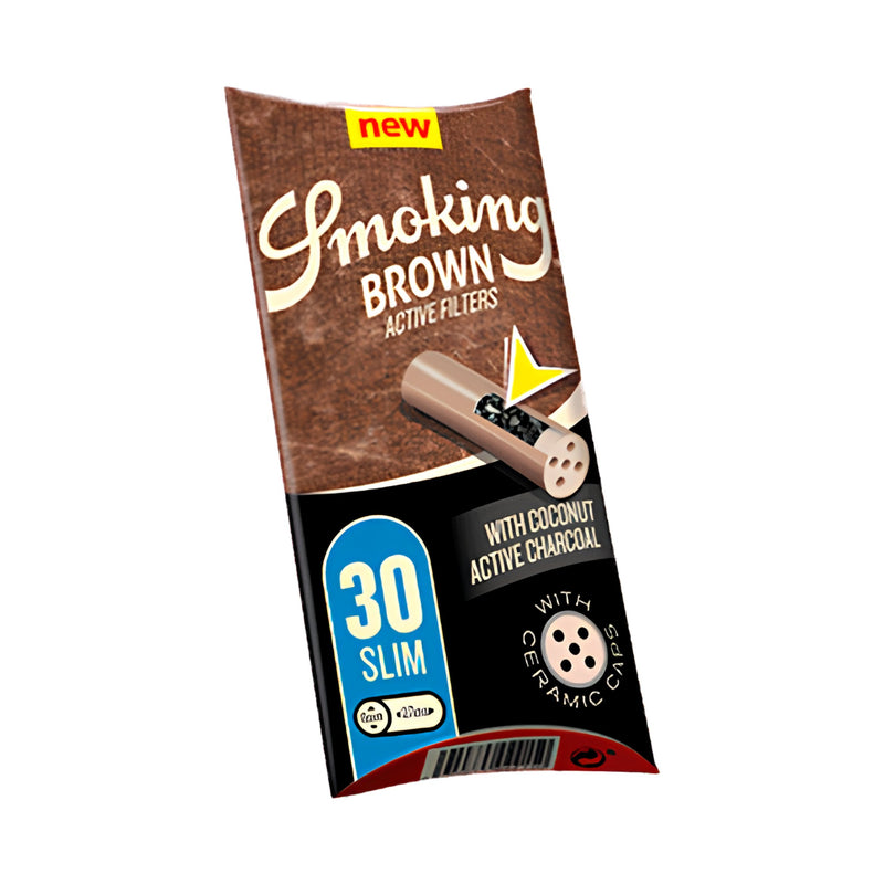 Load image into Gallery viewer, Buy Smoking - Brown Slim Activated Charcoal Filters (6mm) Active Charcoal Filter | Slimjim India
