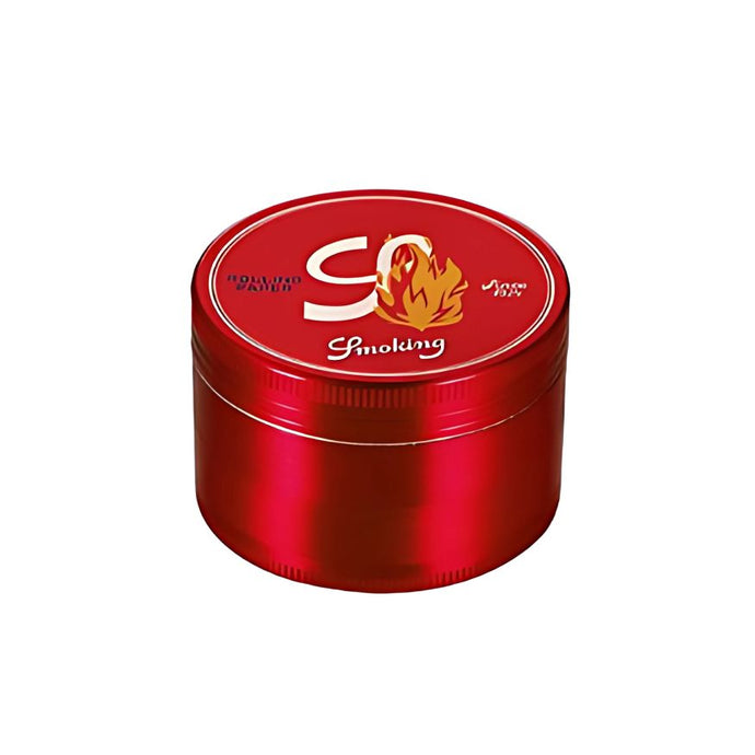 Buy Smoking - Metallic Red Grinder (4 Part) Grinder | Slimjim India