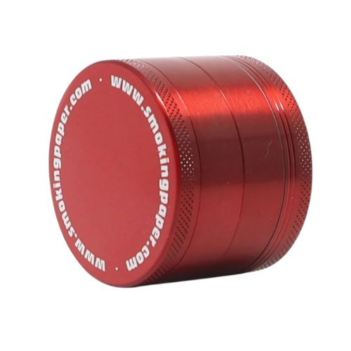 Buy Smoking - Metallic Red Grinder (4 Part) Grinder | Slimjim India