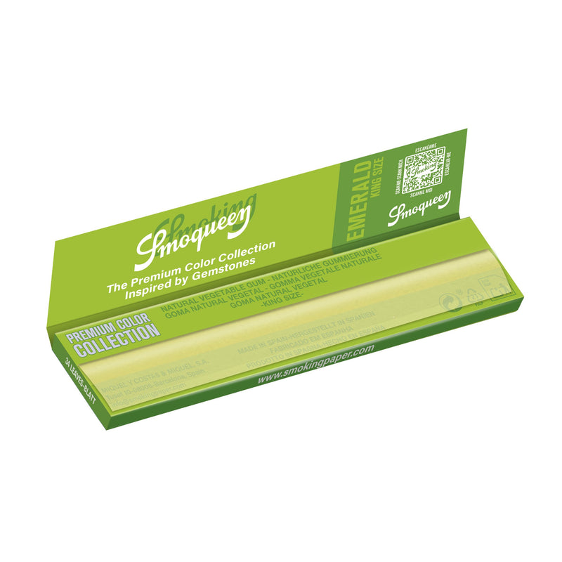 Load image into Gallery viewer, Buy Smoking - Smoqueen Green King Size Rolling Papers (Emerald) Paraphernalia | Slimjim India
