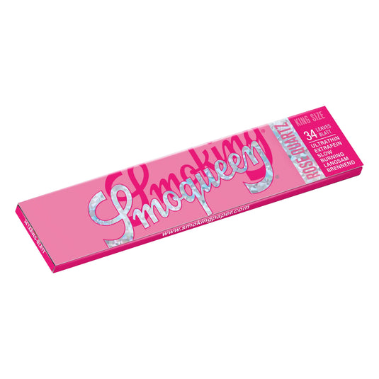 Buy Smoking - Smoqueen Pink King Size Rolling Papers (Rose Quartz) Paraphernalia | Slimjim India