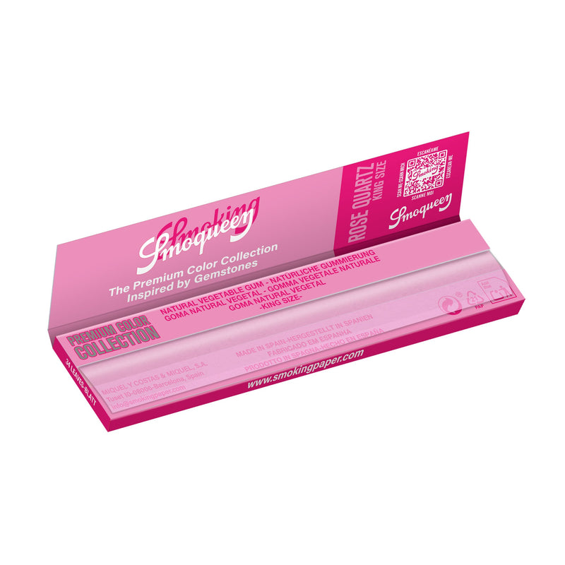 Load image into Gallery viewer, Buy Smoking - Smoqueen Pink King Size Rolling Papers (Rose Quartz) Paraphernalia | Slimjim India
