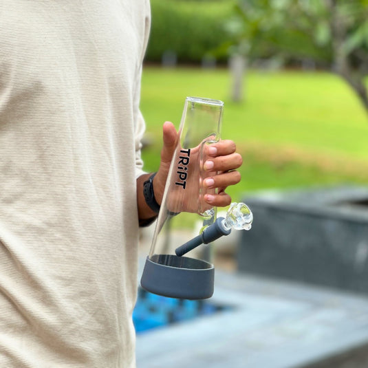 Buy Tript OG Silicone Glass bong ( Yellow Mellow) Bong | Slimjim India