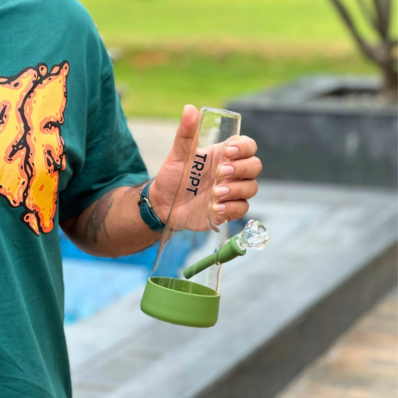 Load image into Gallery viewer, Buy Tript OG Silicone Glass bong ( Yellow Mellow) Bong | Slimjim India
