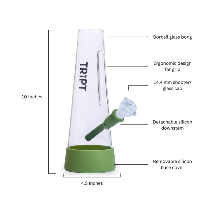 Load image into Gallery viewer, Buy Tript OG Silicone Glass bong ( Yellow Mellow) Bong | Slimjim India
