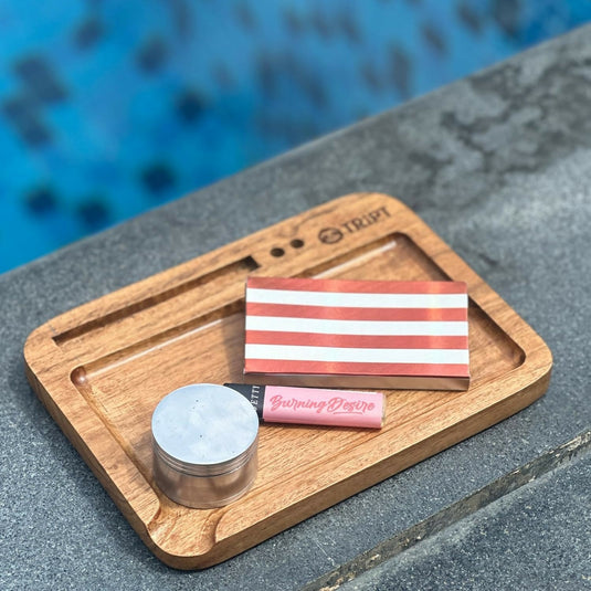 Buy Tript wooden crushing rolling tray crushing tray | Slimjim India