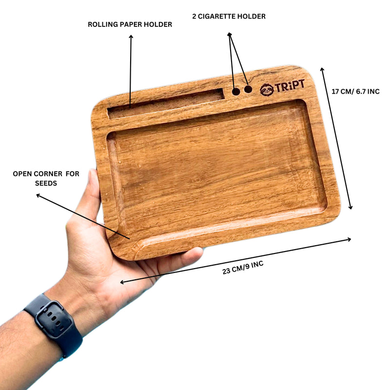 Load image into Gallery viewer, Buy Tript wooden crushing rolling tray crushing tray | Slimjim India

