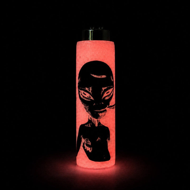 Load image into Gallery viewer, Buy Ubuntu - Smoking Alien Glow Clipper LIGHTER | Slimjim India
