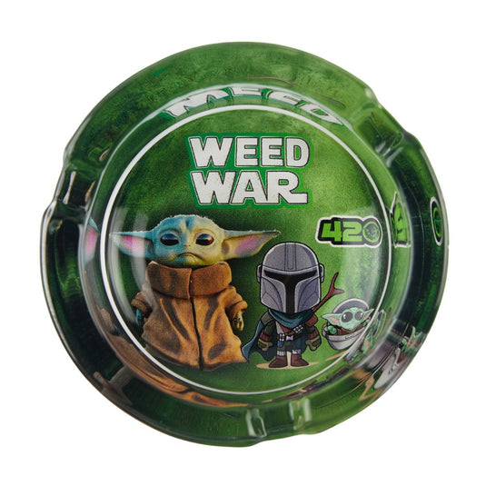 Buy War - Glass Ashtray Ashtray Green | Slimjim India