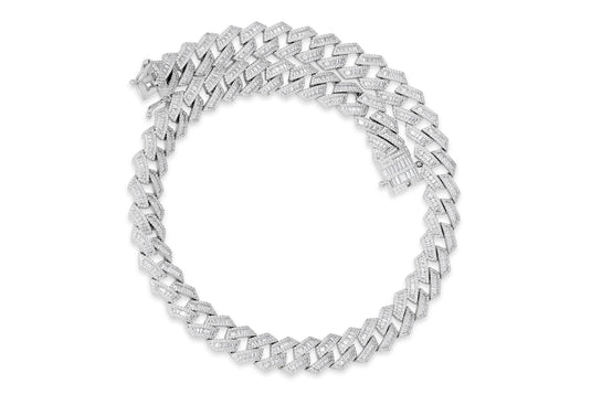 Buy Baguette Prong Chain CHAIN Length-20 IN, Breadth-12 MM Silver | Slimjim India