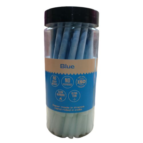 Buy Bongchie - Perfect Roll Blue Jar (King Size Cones) Pre Rolled Cones | Slimjim India