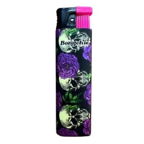 Load image into Gallery viewer, Buy Bongchie - Turbo Flame Lighter (Windproof) Lighter Pink Skull | Slimjim India
