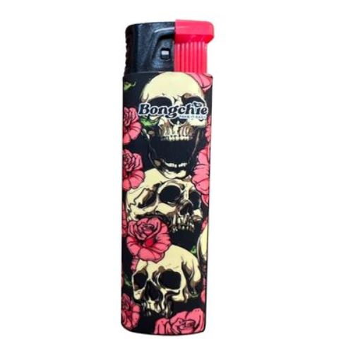 Load image into Gallery viewer, Buy Bongchie - Turbo Flame Lighter (Windproof) Lighter Red Skull | Slimjim India
