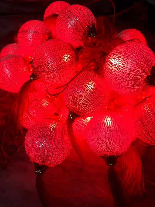 Christmas String Lights Lanterns (Red) Wall Decor Party Pad 