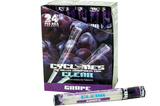 Clear Cyclone Pre Rolled Cones - Grape Paraphernalia Cyclones 