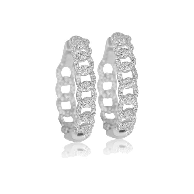 Load image into Gallery viewer, Buy Cuban Medium Hoops - Earrings EARRINGS | Slimjim India
