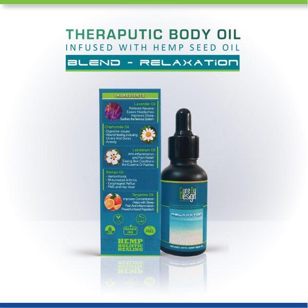 Load image into Gallery viewer, Buy Cure By Design  Theraputic body oil (Relaxation) for  Hempivate 
