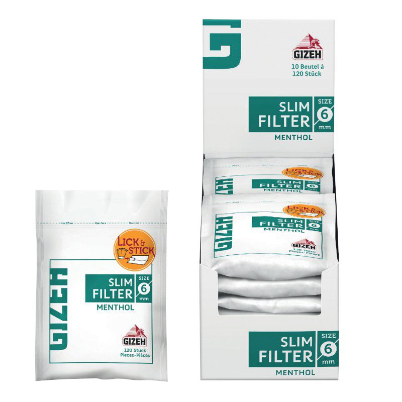 Load image into Gallery viewer, Gizeh Slim Filter Cotton Tips (Menthol) Paraphernalia gizeh 
