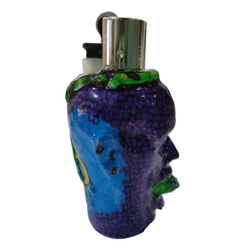 Load image into Gallery viewer, Buy Hippiehype - Purple Serpent - Custom Clipper Lighter Lighter | Slimjim India
