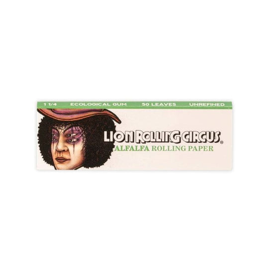Buy Lion rolling Circus - 1 1/4th Size Green Papers (Alfalfa) Paraphernalia | Slimjim India