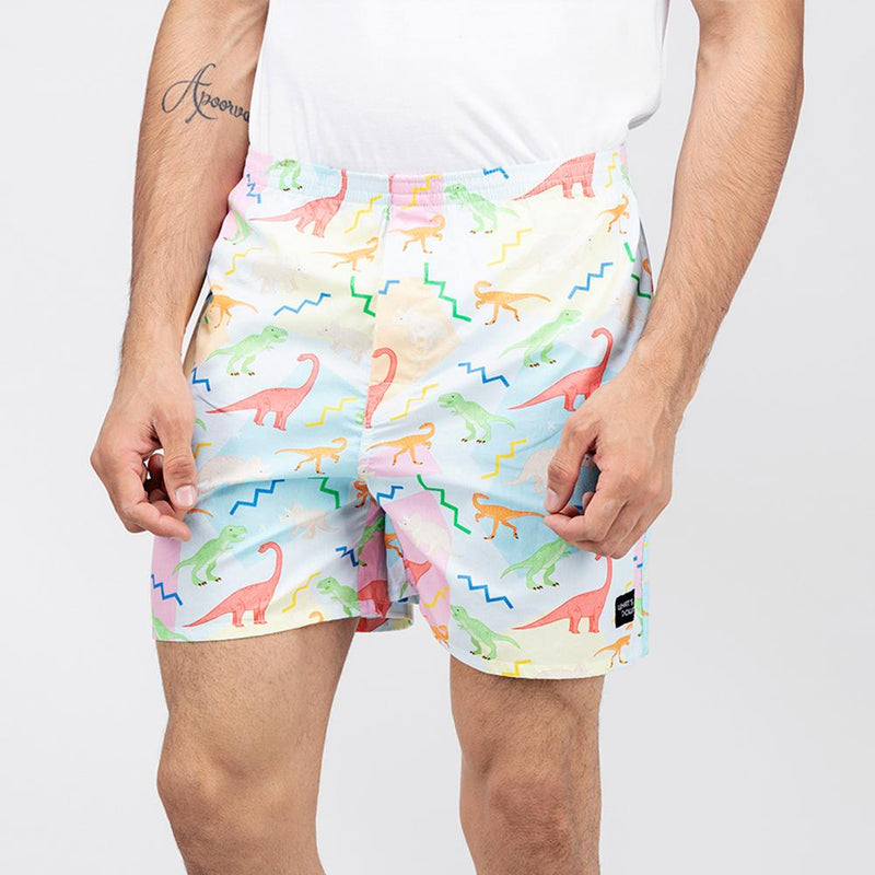 Load image into Gallery viewer, Multicolour Dino Boxers Boxers Whats&#39;s Down 
