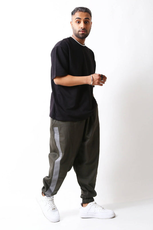 Buy Olive & Grey Dexter Loose Pant Harem Pants | Slimjim India