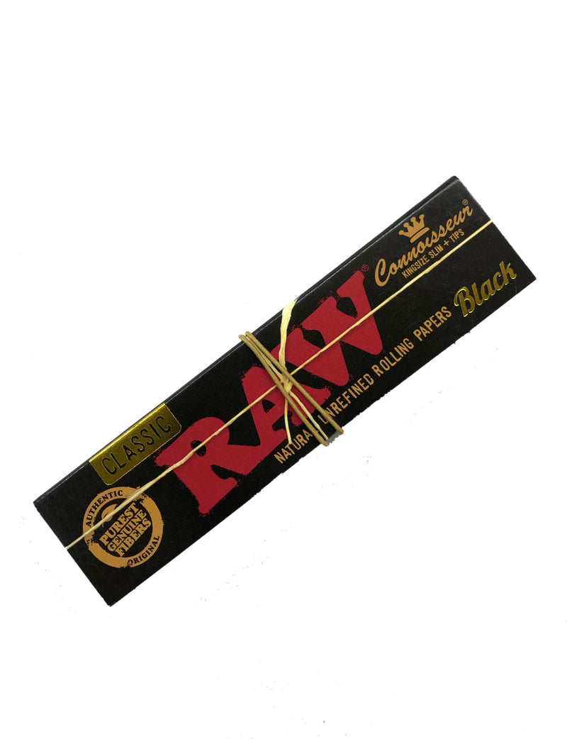 Load image into Gallery viewer, RAW Black Connoisseur Papers + Tips Paraphernalia Slimjim Online 
