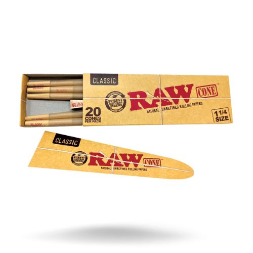 Buy RAW Classic - 1 1/4 Size Cones (Pack of 20) on Slimjim India
