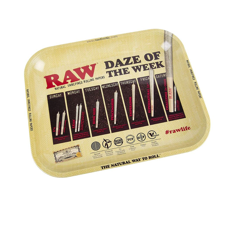 Load image into Gallery viewer, Buy RAW Daze Of The Week Metal Rolling Tray Rolling Tray | Slimjim India
