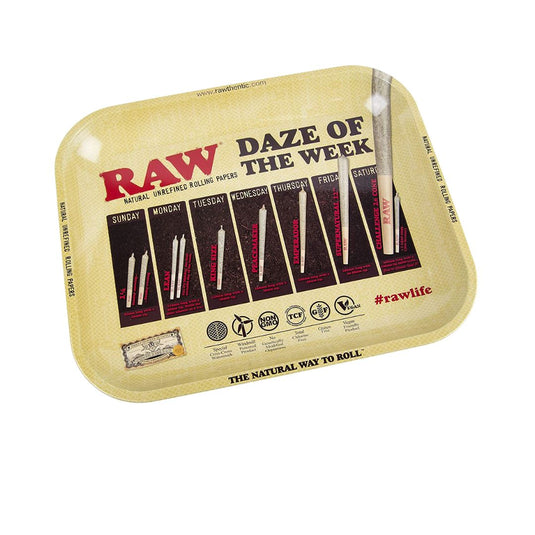 Buy RAW Daze Of The Week Metal Rolling Tray Rolling Tray | Slimjim India